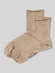 Socken mit Label-Print von Christian Berg Woman Beige - 3