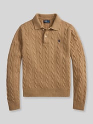 Koszulka polo o kroju regular fit z mieszanki wełny z dodatkiem kaszmiru od Polo Ralph Lauren - 3