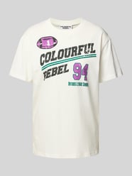T-shirt o luźnym kroju z okrągłym dekoltem od Colourful Rebel - 33