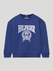 Bluza z wyhaftowanym logo od Tommy Hilfiger Kids Niebieski - 48