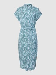 Blusenkleid aus Viskose mit Animal-Print Modell 'NYA' von Pieces Blau - 34