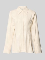 Overhemdblouse van viscosemix model 'Tascha' van Gestuz Beige - 23