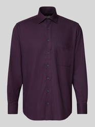 Comfort fit zakelijk overhemd met knoopsluiting van ETERNA Bordeaux - 38