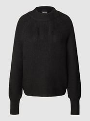Strickpullover mit Rundhalsausschnitt Modell 'NATALEE' von Pieces Schwarz - 30