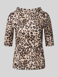 Regular Fit T-Shirt mit Allover-Animal-Print von Marc Cain - 43