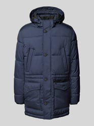 Steppjacke mit Stehkragen von bugatti Blau - 36