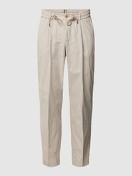 Stoffhose mit französischen Eingrifftaschen Modell 'Perin' von BOSS Beige - 17