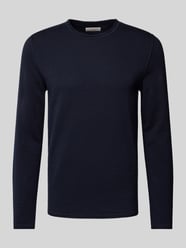 Regular Fit Strickpullover mit gerollten Bundabschlüssen von s.Oliver RED LABEL Blau - 17