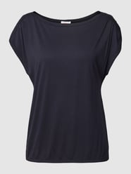 T-Shirt mit U-Boot-Ausschnitt von s.Oliver RED LABEL Blau - 5