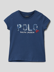 T-Shirt mit Label-Applikation von Polo Ralph Lauren Kids Blau - 5
