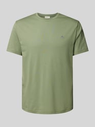 T-Shirt mit Label-Stitching Modell 'SHIELD' von Gant Grün - 33