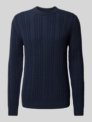 Strickpullover mit Zopfmuster von MCNEAL Blau - 39