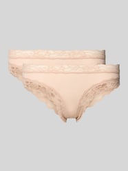 Slim Fit Slip mit Spitzenbesatz Modell 'Rio' von SKINY Beige - 18