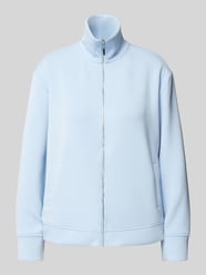 Sweatjacke mit Leistentaschen von Christian Berg Woman Blau - 16