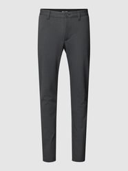 Tapered Fit Stoffhose mit Fischgratmuster von Only & Sons Schwarz - 26