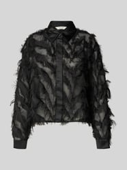 Regular fit overhemdblouse in semi-transparante look, model 'MYLINE' van Selected Femme - 13