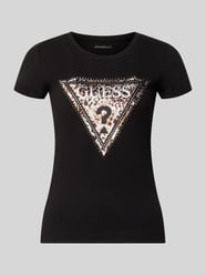 Slim Fit T-Shirt aus elastischem Baumwoll-Mix Modell 'SAVANNA' von GUESS - 23