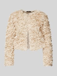 Korte blazer met structuurmotief van Zero Beige - 5