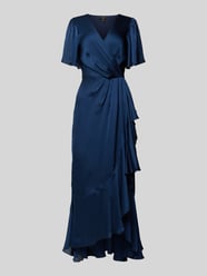 Cocktailkleid in Wickel-Optik von Lipsy Blau - 5