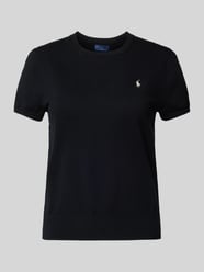 T-Shirt mit Logo-Stitching von Polo Ralph Lauren Schwarz - 46