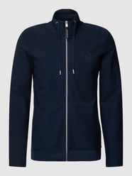 Sweatjacke mit Label-Patch von Tom Tailor Blau - 35