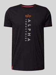 T-Shirt mit Label-Print von Alpha Industries Schwarz - 15