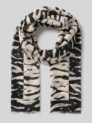 Sjaal met rafels van Marc Cain Beige - 33