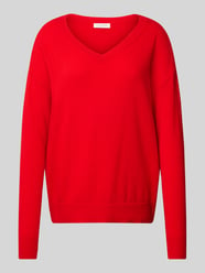 Kaschmirpullover mit V-Ausschnitt von Christian Berg Woman Rot - 23