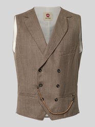 Weste aus Woll-Mix mit Reverskragen Modell 'Mathew' von CG – CLUB of GENTS Beige - 15