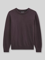 Regular Fit Pullover aus Baumwoll-Mix mir Schurwoll-Anteil von Marc O'Polo Bordeaux - 21