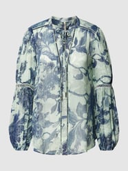 Bluse mit Lochmuster Modell 'JOSETTE' von Guess Blau - 44