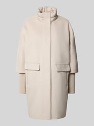 Mantel mit Stehkragen von comma Beige - 4