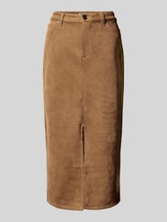 Midi-Rock mit Kontrastnähten Modell 'STINA LIFE' von Only Beige - 16