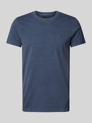 T-Shirt mit Label-Stitching von Tommy Hilfiger Blau - 27