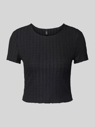 T-Shirt mit Lochmuster Modell 'GEORGINA' von Only Schwarz - 24