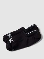 Socken mit Melange-Optik Modell 'FINLEY FOOTIE' von CK Calvin Klein Schwarz - 9