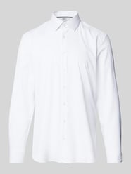 Koszula biznesowa o kroju super slim fit z kołnierzykiem typu kent od Jake*s - 6