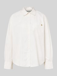 relaxed fit blouse met borstzak en label-stitching van Calvin Klein Jeans Beige - 17