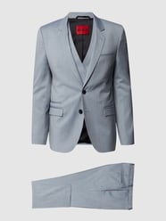 Extra Slim Fit Anzug mit Strukturmuster Modell 'Arti / Hesten' von HUGO Blau - 37