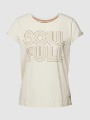 T-Shirt mit Statement-Print Modell 'Jean' von MOS MOSH Orange - 33