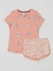 Pyjama mit Allover-Muster  von SANETTA Orange - 44