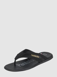 Teenslippers van leer, model 'Dino' van Pantofola dOro Grijs / zwart - 23