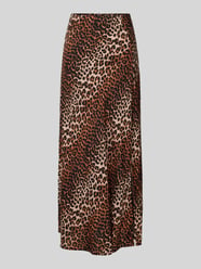 Ausgestellter Midi-Rock mit Allover-Muster Modell 'NYA' von PIECES - 30