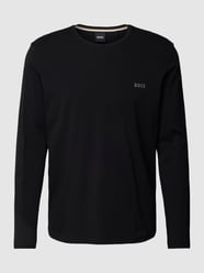 Longsleeve mit Label-Stitching Modell 'Mix&Match' von BOSS Schwarz - 44