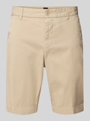 Slim Fit Shorts mit Gürtelschlaufen Modell 'Slice' von BOSS Beige - 17