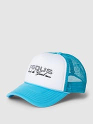 Trucker Cap mit Label-Stitching von PEQUS Blau - 8