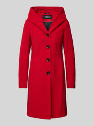 Lange jas met capuchon, model 'Bella' van Milo Coats Rood - 13