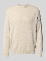 Gebreide pullover met extra brede schouders, model 'MALIO' van Drykorn Beige - 44
