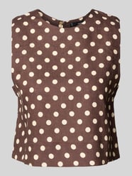 Slim Fit Leinentop mit Rundhalsausschnitt Modell 'ROMEO' von Mango - 44