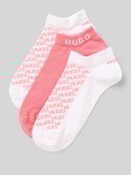 Sneakersocken im 3er-Pack mit Logo-Details von HUGO Pink - 20